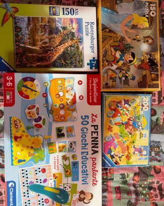 3 puzzle e Sapientino completi
