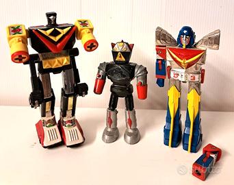 Lotto 3 Robot Vintage Die-Cast anni '70/'80 - Tong