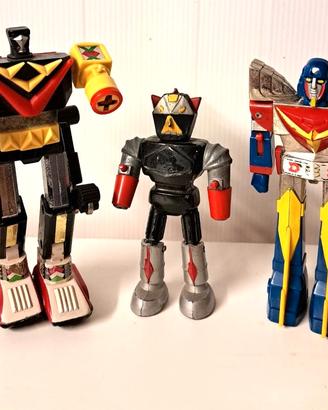 Lotto 3 Robot Vintage Die-Cast anni '70/'80 - Tong