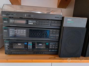 Impianto stereo con giradischi marca seleco vintag