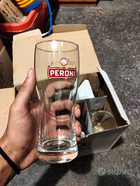 Set 7 bicchieri da birra Peroni in vetro