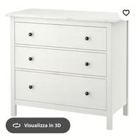 Cassettiera 3 cassetti serie HEMNES IKEA