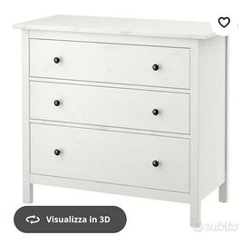 Cassettiera 3 cassetti serie HEMNES IKEA