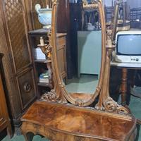 toletta italiana in radica con specchio 