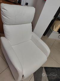 Poltrona Ecopelle bianca