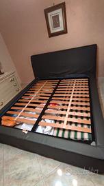 Letto contenitore matrimoniale in ecopelle