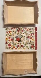 Vassoi in legno per decoupage