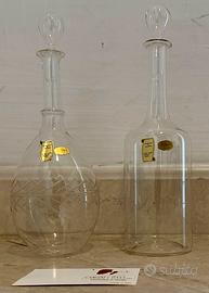 2 bottiglie soffieria vetro cangini e tucci