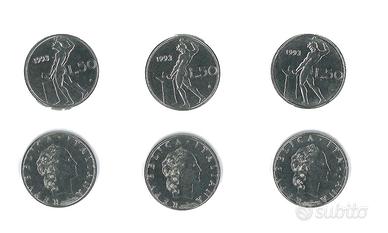 Monete 50 lire mini 1993