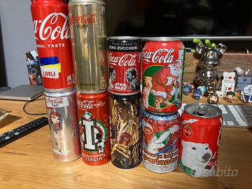 Lattine coca cola per collezione