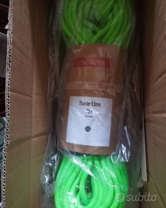 Edelweiss corda arrampicata intera 70 m. 9.5 NUOVA