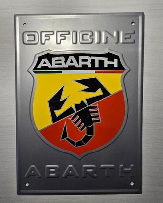 Targa in alluminio OFFICINE ABARTH  30x21 cm