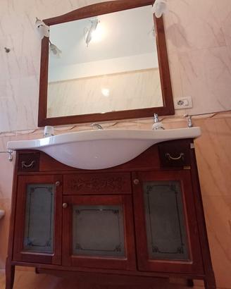 mobile bagno + lavandino + specchio