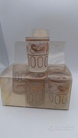 Set bicchieri vintage con decori oro