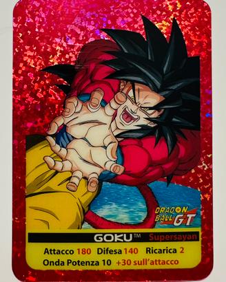 Lamincard Dragon Ball GT Goku ssj4 RUBINO HOLO