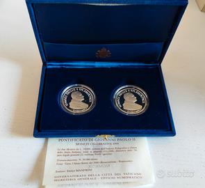 Dittico Vaticano 1999 Giubileo 2000 Argento Proof 