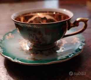 Tazzina caffe' Bavaria foglia oro