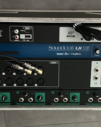 Mixer digitale Soundcraft ui16 + ampli cuffie