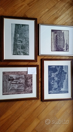 4 quadri-litografie del pittore forlivese Ranzi