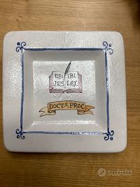 Piatto  artistico ceramica Rampini Gubbio