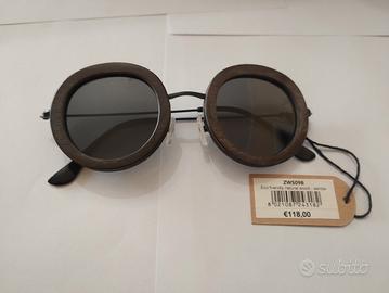 Occhiali da Sole donna nuovi Green Time in legno 