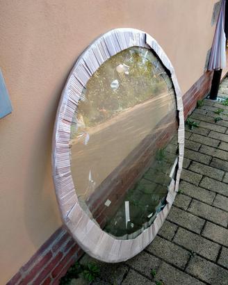 piano rotondo in cristallo 