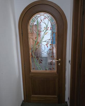 Porta interna vetrata artistica 