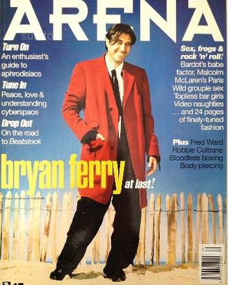 Arena sept/oct 1994 - bryan ferry brigitte bardot