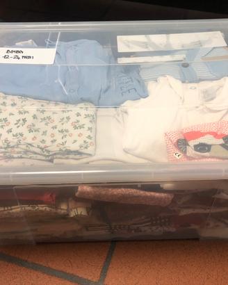 Vestiti bambina 1,2,3 anni 3 contenitori