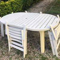 Tavolo da Giardino allungabile + 4 sedie pieghevol