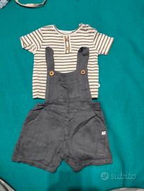 completo estivo t shirt salopette bamboom 