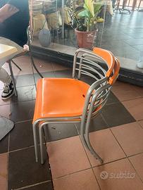 87 Sedie Bar/Ristorante Impilabili Arancioni