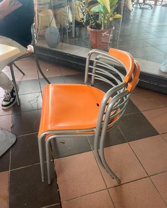 87 Sedie Bar/Ristorante Impilabili Arancioni