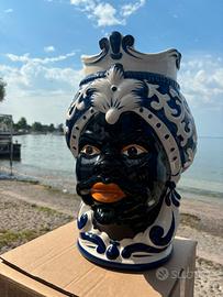 Vaso testa di Moro ceramica di Bassano