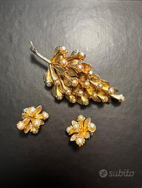 Parure vintage americana spilla +orecchini
