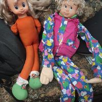 2 bambole giganti in pezza