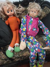 2 bambole giganti in pezza