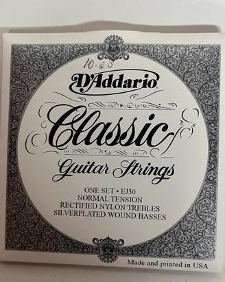 D’addario EJ30 corde per chitarra classica.