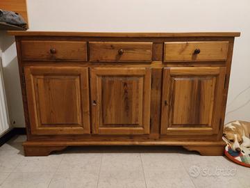 Madia in legno massello 166 cm Classica e Solida