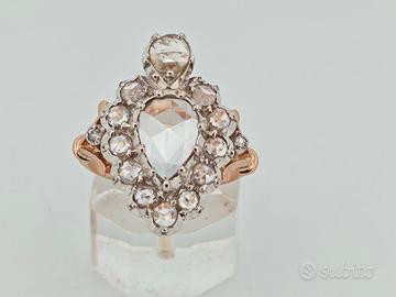 anello vintage diamanti Naturali 4ct