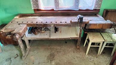 ANTICO BANCO DA FALEGNAME BANCONE LAVORO