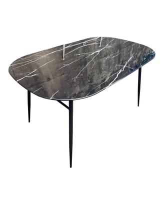 Tavolo rettangolare con piano in vetro 140x90 H76