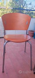 2 Sedie in legno e metallo