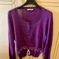Cardigan viola taglia s nuovo