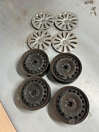 Cerchi volkswagen 15 + borchie originali