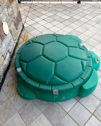 Sabbiera tartaruga  con 2 sacchi da 15kg di sabbia