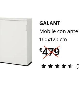 Mobile ikea GALANT ante scorrevoli 160x120 bianco 