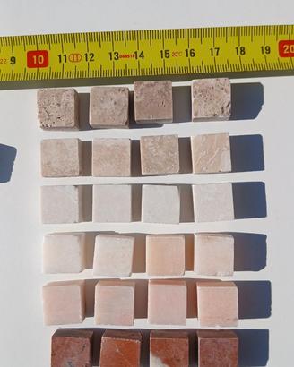 Tessere per mosaico in marmo