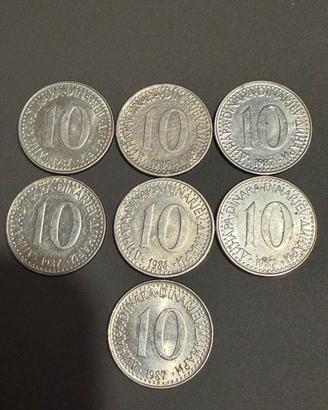 Monete 10 dinari jugoslavia