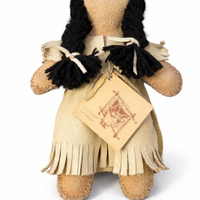 Autentica bambola Algonquin senza volto anni '70